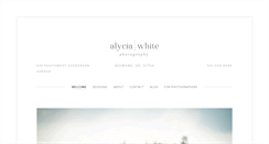 Desktop Screenshot of alyciawhitephotography.com